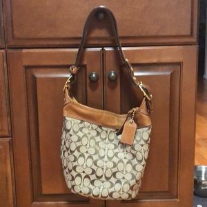 Coach purse.  Leather canvas.